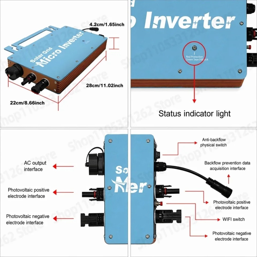 Grid Tie Micro Inverter 350W-2 - огляд і ціна Grid Tie Micro Inverter